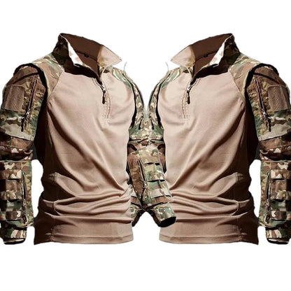 New Tactical Hunting Suit Outdoors Training Durable Breathable Camo Set Waterproof Quick Drying windproof Combat Two Piece Set