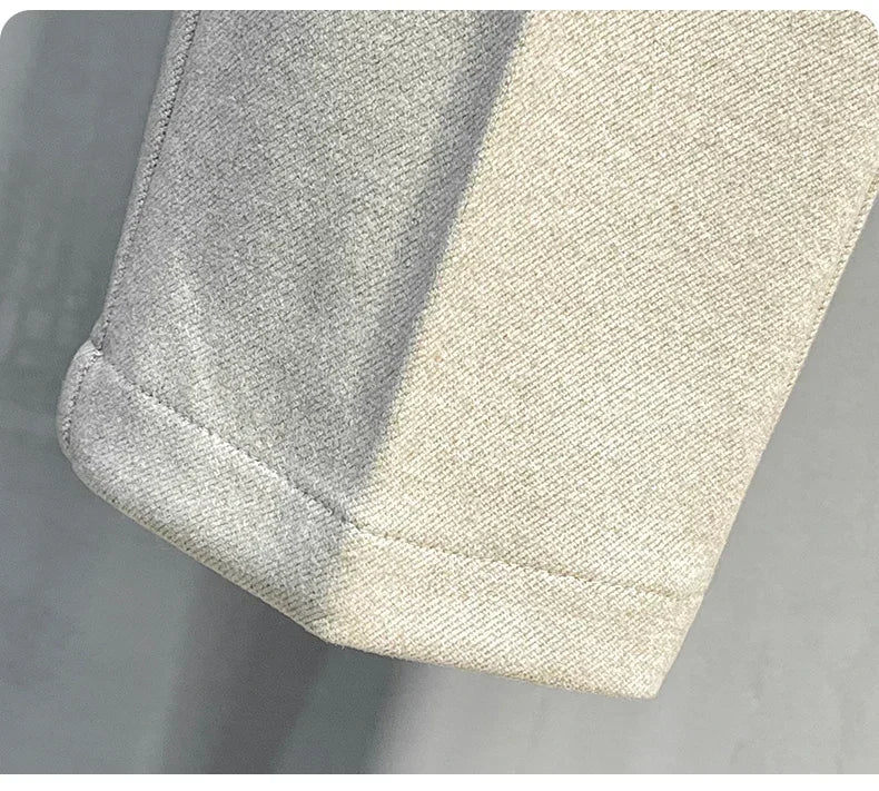 Woolen Suit Pants Men's Autumn Winter New Korean Formal Business Pants Slim Straight Elastic Waist  Fashion Tapered Trousers