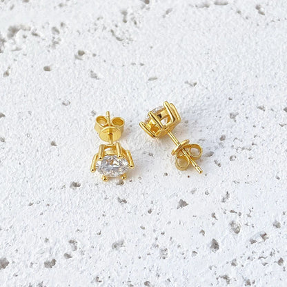 0.2ct - 2ct Sparkling Moissanite Earrings S925 Silver with White Yellow Gold Plated Wedding Party Studs Earring For Women