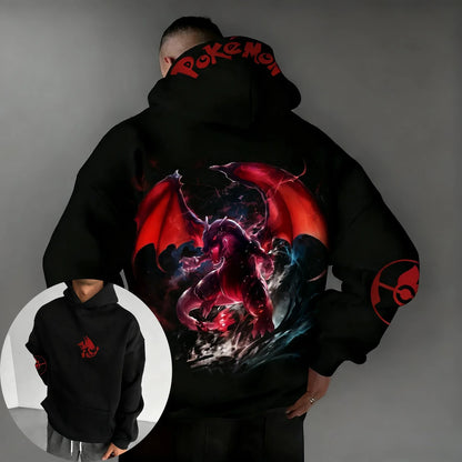 Anime Co Branded Hoodie 2025 Autumn/Winter New Harajuku Men's and Women's Large Loose Casual Parent Child Sweater Top