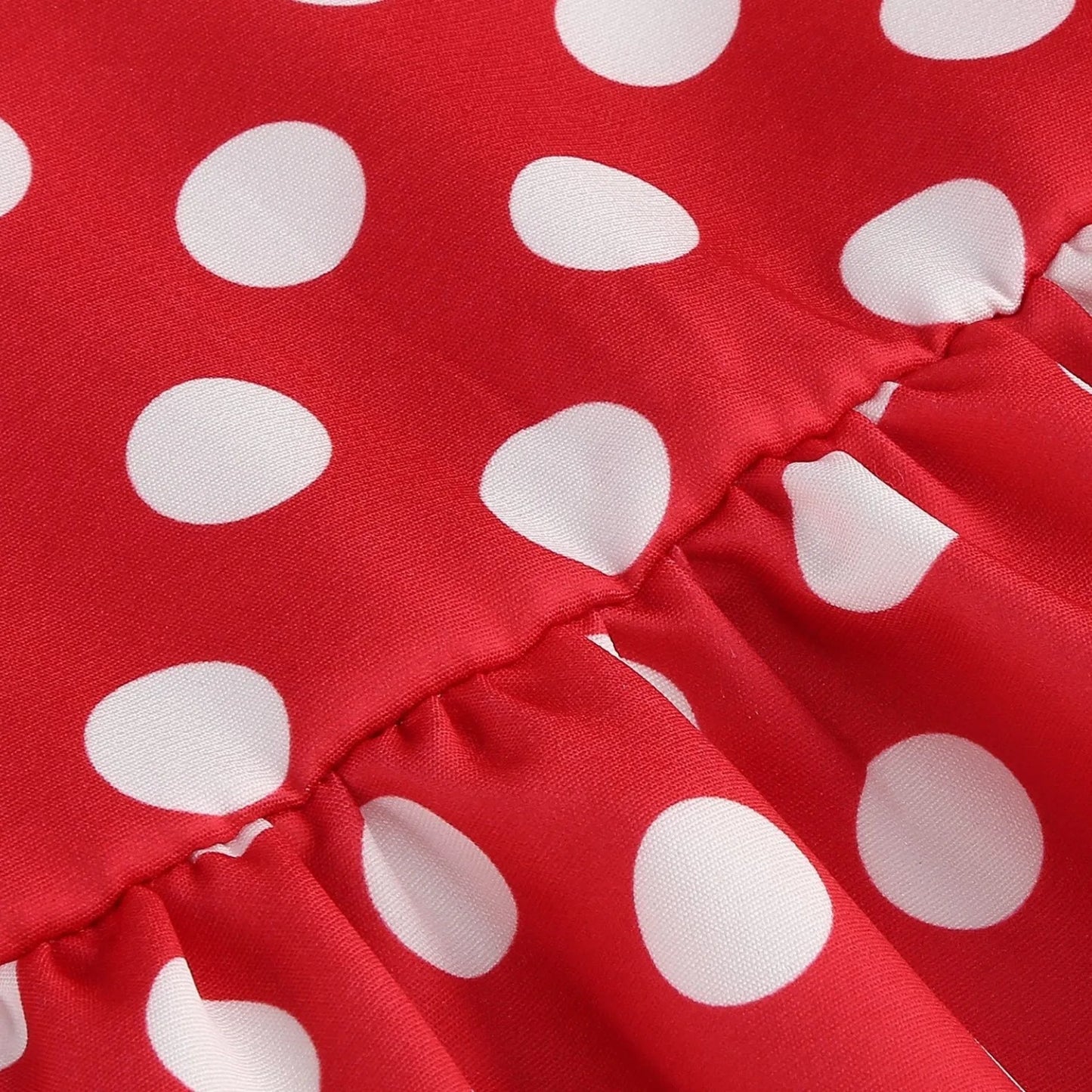 New Fashion Kids Dress For Girls Polka Dot Short-sleeved Children Dress With Baby Collar Daily Girls Casual Costume