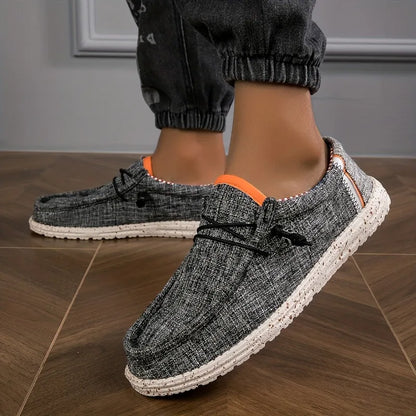 Sapatênis Masculino Lona Loafers Confortável Respirável Sapatos Masculinos Casuais Sapatos de Direção Sapatos Vulcanizados Sapatos Baixos Sapatos de Caminhada Masculinos
