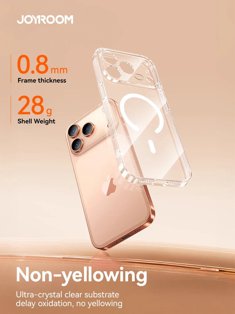 Magnetic Case For iPhone 17 Pro Max Case Anti Yellow Transparent Cover For iPhone 17 Pro Max Wireless Charger Thin Cover