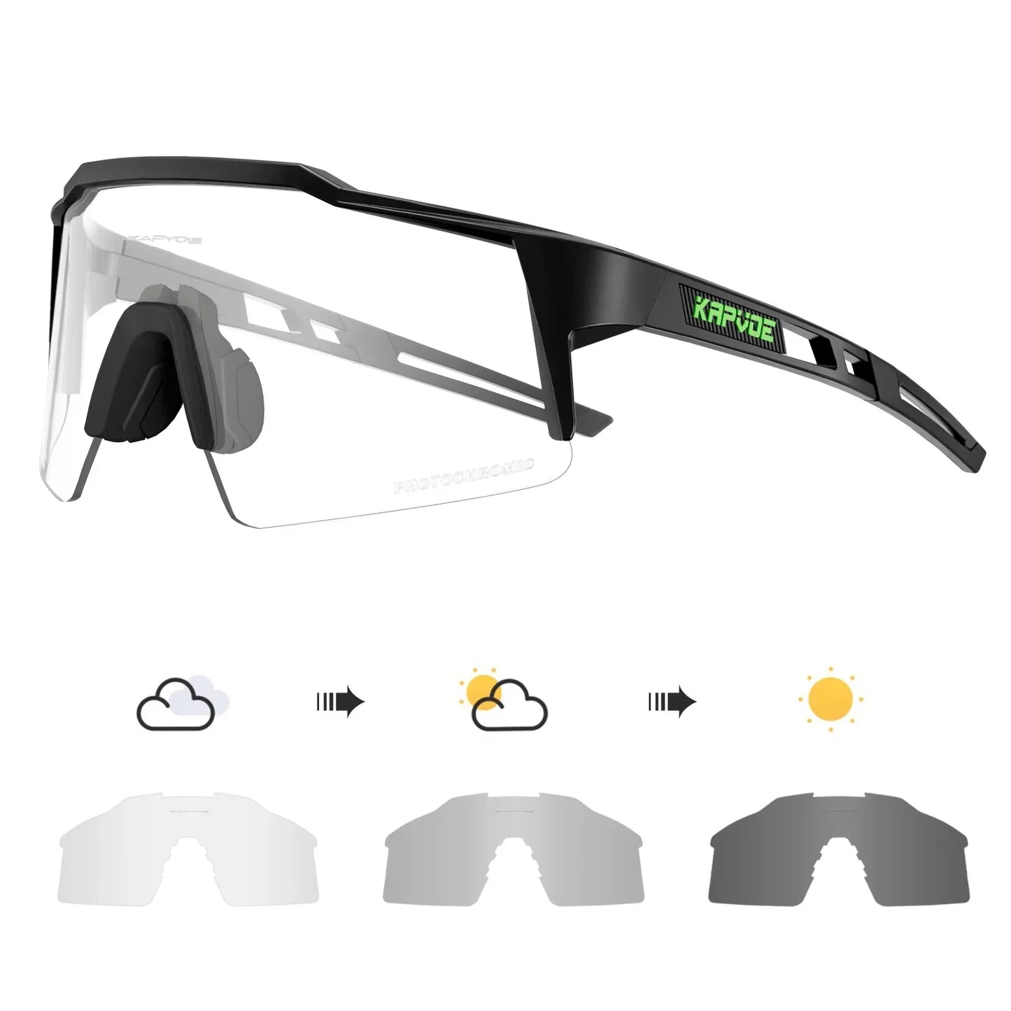 Photochromic Cycling Sunglasses for Men Women Bike Glasses Riding Driving UV400 Mountain Bicycle Goggles Eyewear Sports
