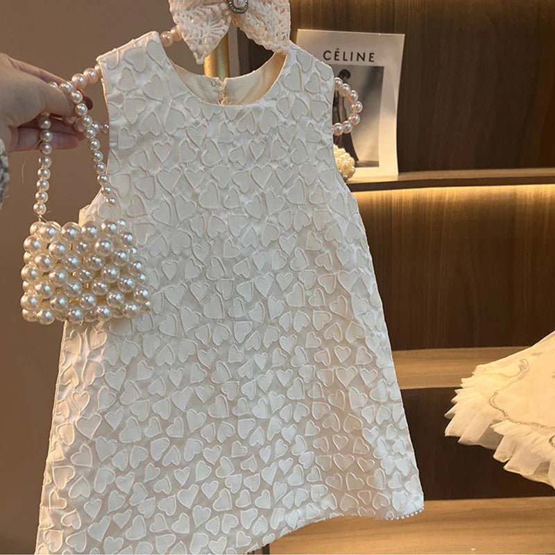 Girl's Vest Dress Princess Dress Stylish Spring Summer Children's Baby Girl French Fashion High-end Party Dress