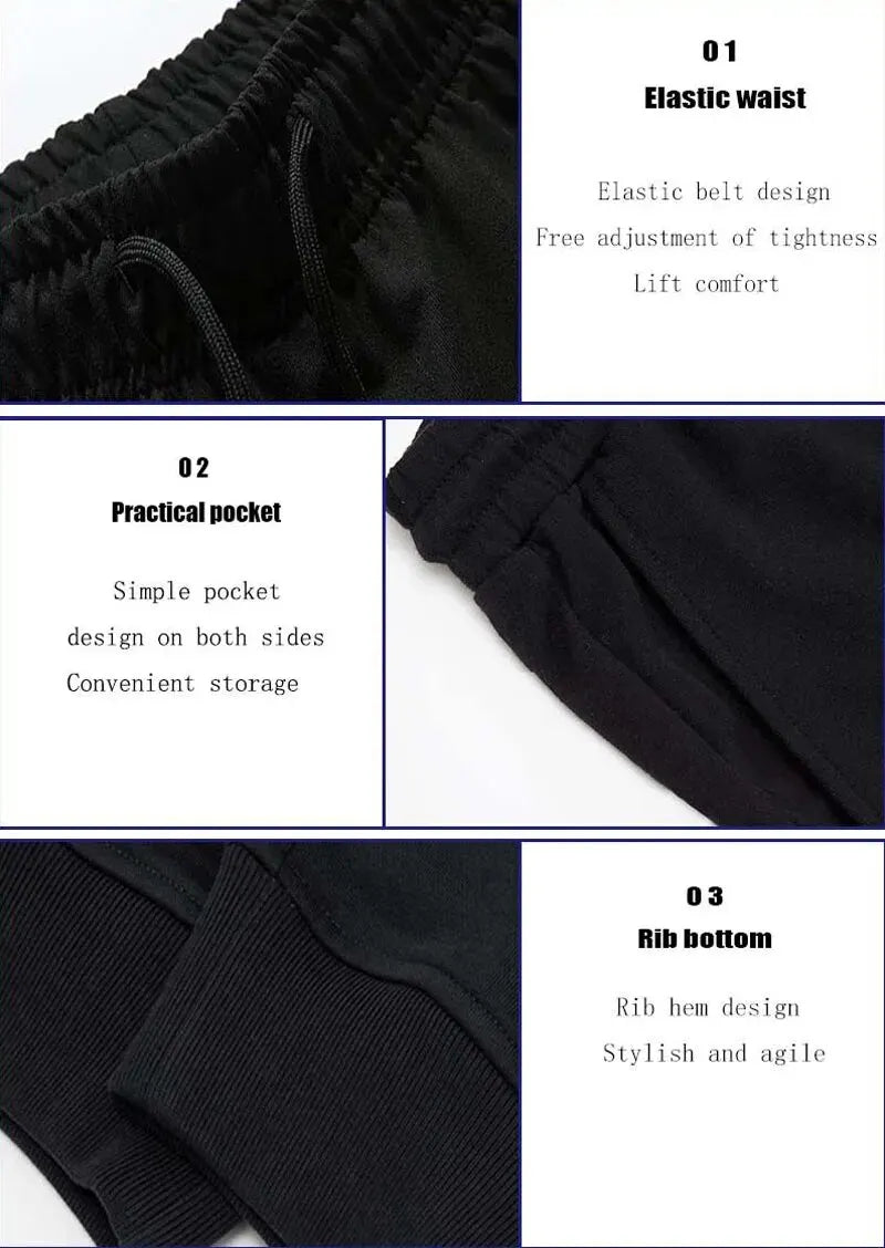 Printed Men's Sweatpants Spring Autumn Jogging Trousers Fitness Loose Fit Clothing Solid Color Outfit Streetwear Pants