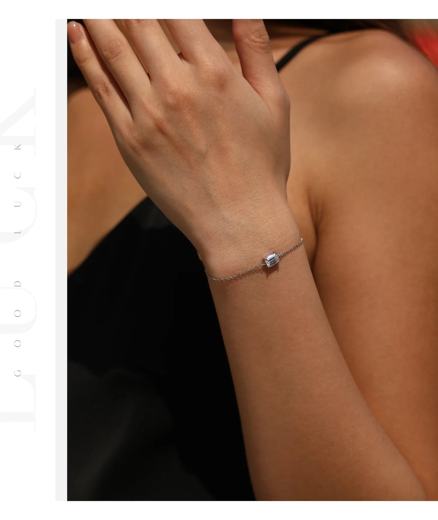 Emerald Cut D Color Rectangle Moissanite Bracelet 925 Sterling Silver Luxury Link Chain Bracelet For Women Fine Jewelry