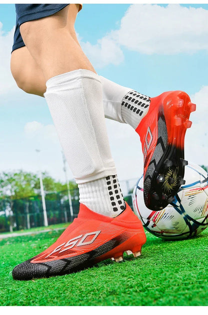 Men Professional TF Soccer Shoes Resistant Casual Grass Studded Male Non Slip Fast Foo451·a