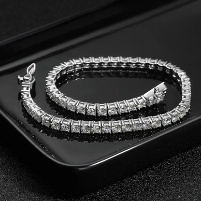3-6.5MM Moissanite Tennis Bracelet for Women Man 925 Sterling Silver All Lab Grown Diamond Bracelets Wedding Clsssic Jewelry