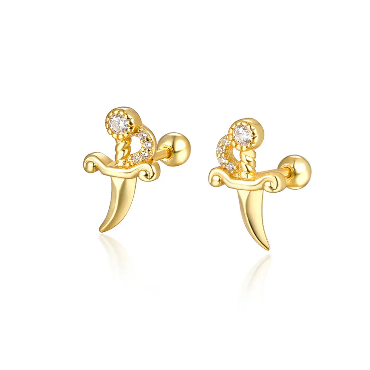 925 Sterling Silver Fashion Love Butterfly Romantic Star Crown Screw Stud Earrings for Women Ear Bone Piercing Jewelry