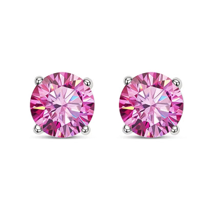 Moissanite Earring S925 Sterling Sliver Plated with 18k White Gold Earring for Women Man Sparkling Fine Jewelry