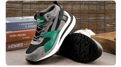 Soft-soled non-slip safety shoes four seasons models men's anti-smash anti-puncture steel head safety shoes new models