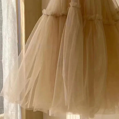UNITIM Vestido de verão para meninas, vestido de alça para bebê, meninas, sem mangas, vestidos de tule, vestidos sólidos de bolhas para crianças, meninas
