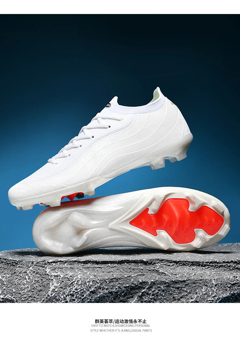 T31 High Quality Mens Soccer Shoes Training Non-Slip Turf Soccer Cleats TF/FG Football Sneakers Chuteira Campo