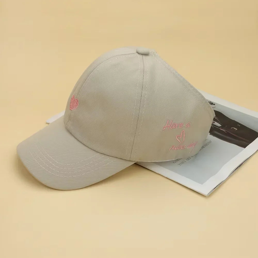 Hot High Ponytail Kids Hat Baseball Cap For Girls Boys Travel Sun Hat Adjustable Children Peaked Caps Hollow Back Ponytail Caps