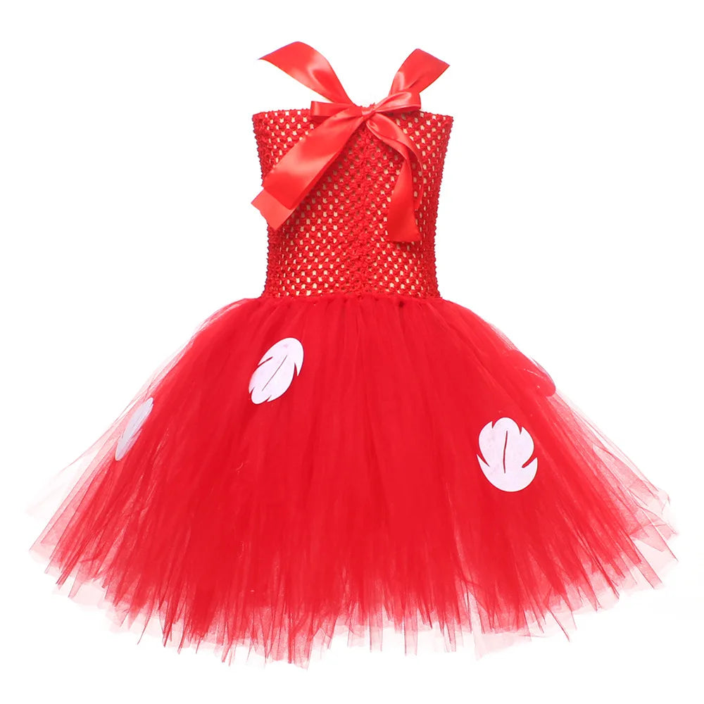 Kids Cosplay Dress for Girls Lilo Inspired Hawaiian Costume With Wreath Necklace Bag Doll for Halloween Birthday
