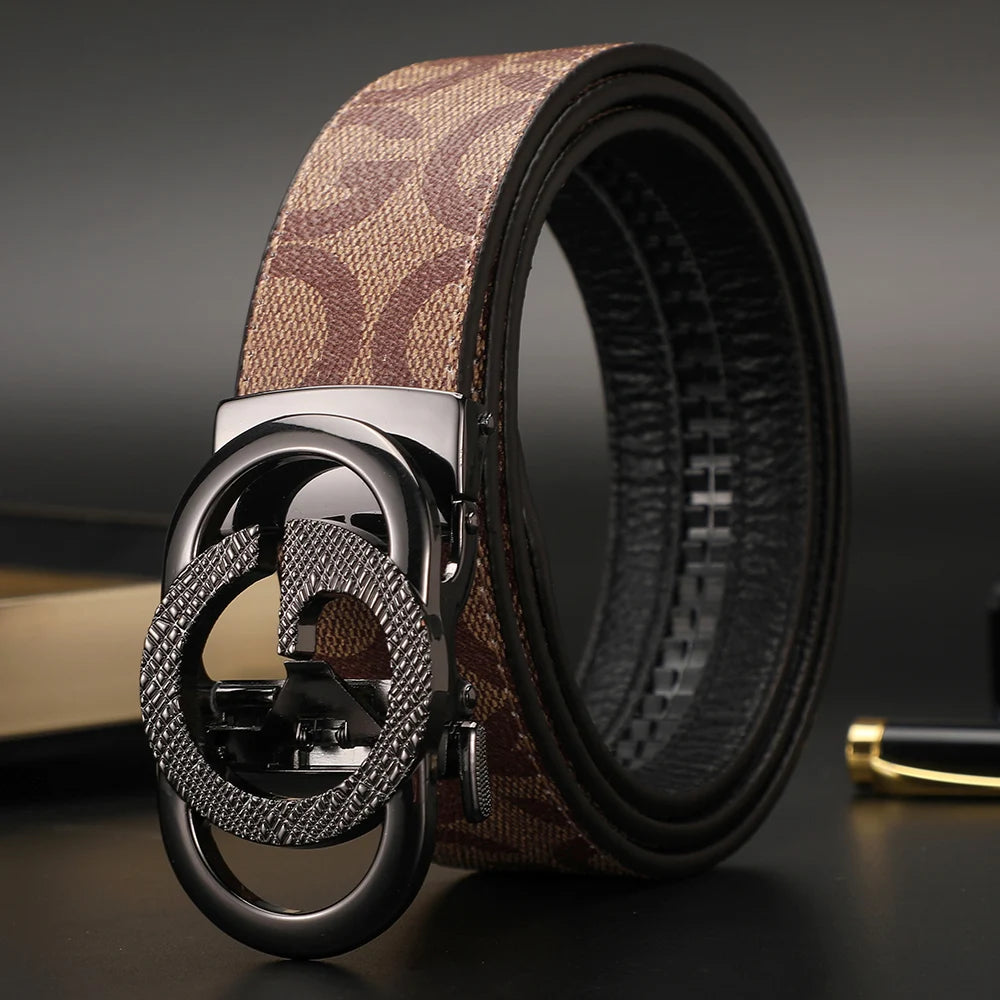 New Width 3.4cm Women's Belt Formal Leather Canvas Belt Women High Quality Metal Buckle Male Belt for men jeans work belt