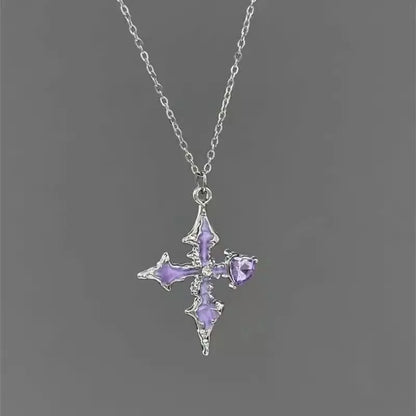 Black Rhinestone Cross Jesus Pendant Choker Necklace for Women Punk Vintage Double Layers Chain Boho Jewelry Fashion Party Gifts