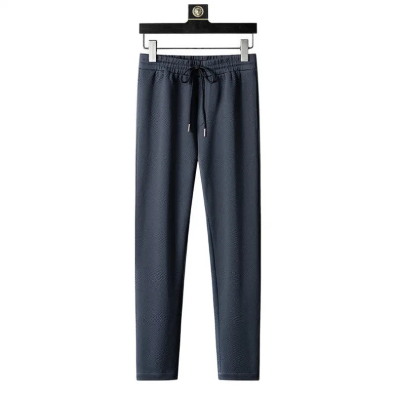 Spring and Autumn New Sportswear Suit Men's Casual Breathable High-end Jacket Trousers Stand-up Collar Zipper Open Mens Clothes