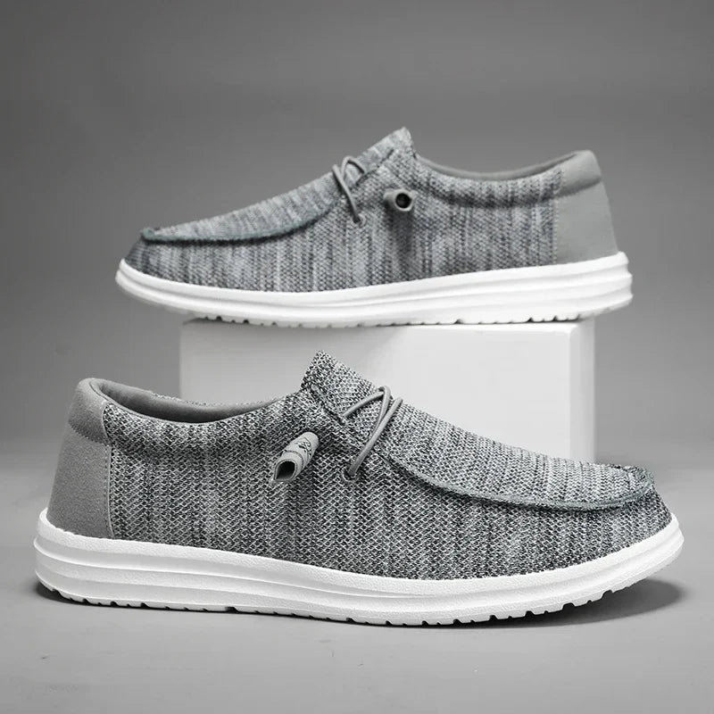 Sapatos de Lona Masculinos Casuais Slip On Alpargatas Homens Moccasins Mocassim Masculino Leve Respirável Tamanho Grande 50
