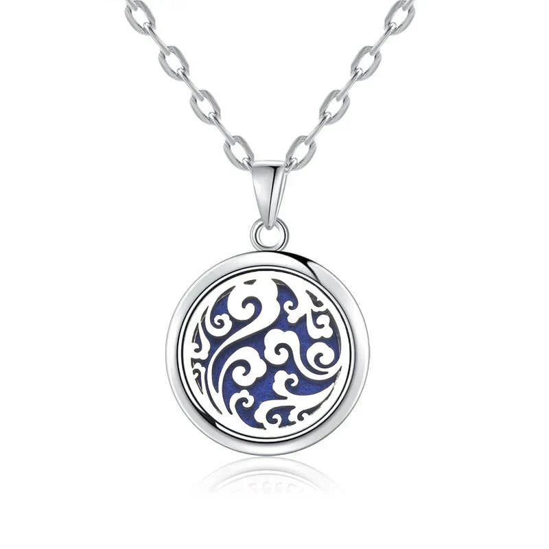 New Tree Of Life Aromatherapy Necklace Stainless Steel Essential Oil Diffuser Amulet Perfume Locket Pendant Women Jewelry Gift