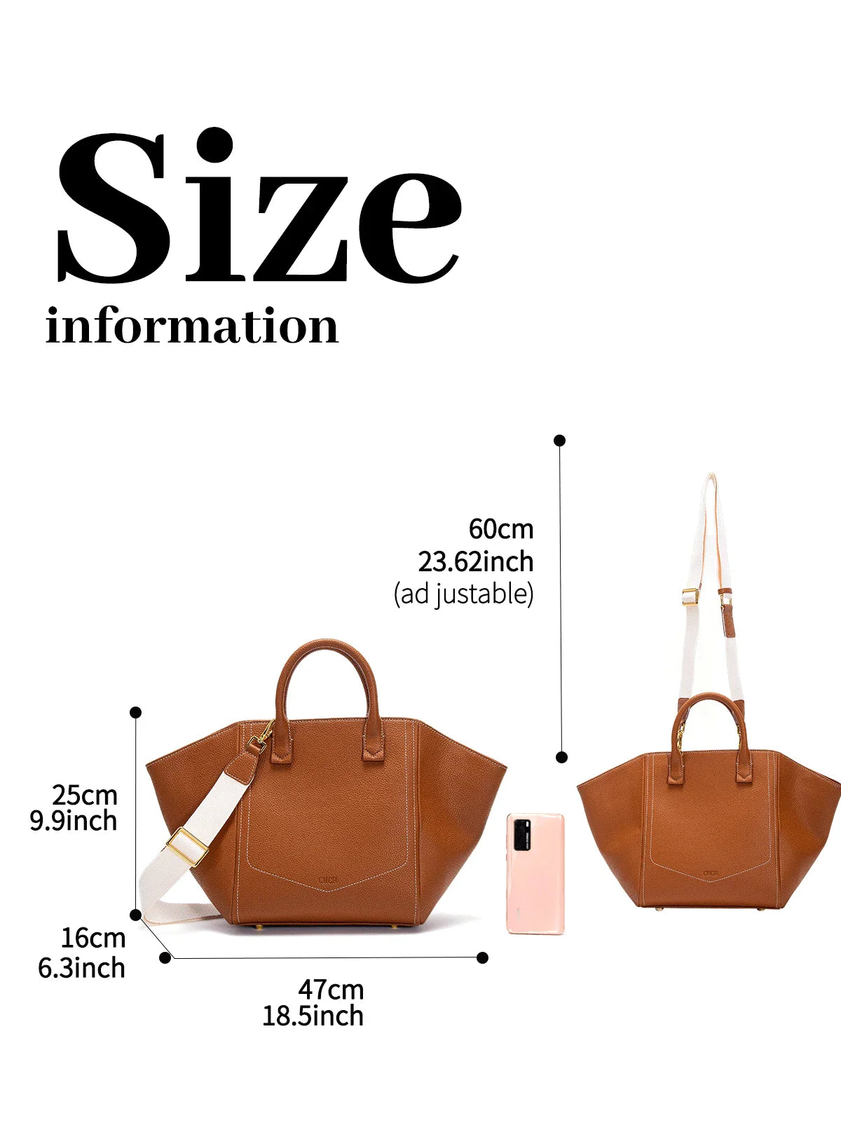 Tote Bag 2024 New Simple Hourglass Bag with Removable Shoulder Strap Business Wallet