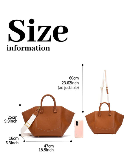 Tote Bag 2024 New Simple Hourglass Bag with Removable Shoulder Strap Business Wallet