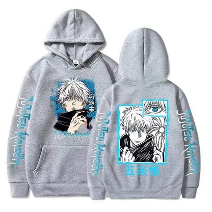 Japan Anime Jujutsu Kaisen Satoru Gojo Hoodie Oversized Unisex Cool Casual Streetwear Street Fashion Pullover Clothing