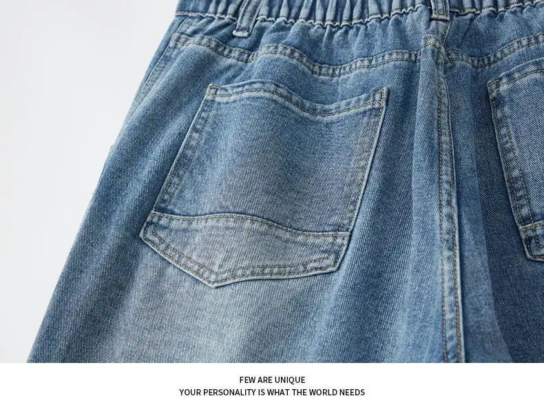 Retro Denim Pants Men's Jeans Loose Straight Casual Trousers Vintage Jeans Y2k Clothes Men's Pants Baggy Jeans Man  Four Seasons