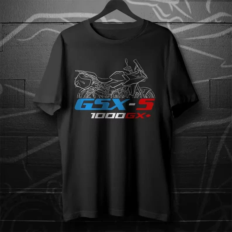 Man T Shirt Summer Casual GSX-S1000 GX & GX Motorcycle T-shirt Graphic Summer Short Sleeves