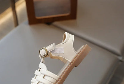 Kids Sandals 2025 Summer Sandals for Boy Fashion Children Cut-Outs Beach Shoes Braided Style Causal Walking Flat Sandals