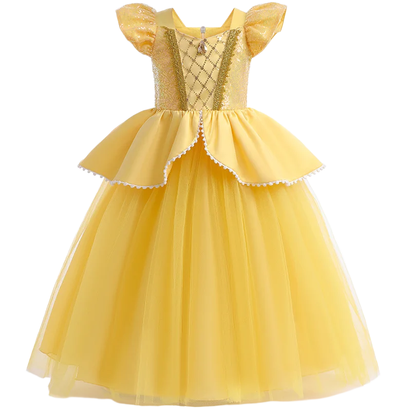 Cinderella Anna Elsa Costume Children Princess Dress for Girls Kids Cosplay Snow White Christmas Carnival Party Disguise Outfit