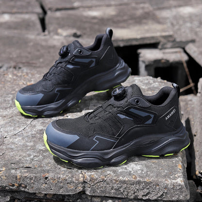 Steel Toe Safety Shoes Men, Anti-Puncture Anti-Smash Non Slip Industrial Work Boots, Lightweight CE New Work Safety Shoes