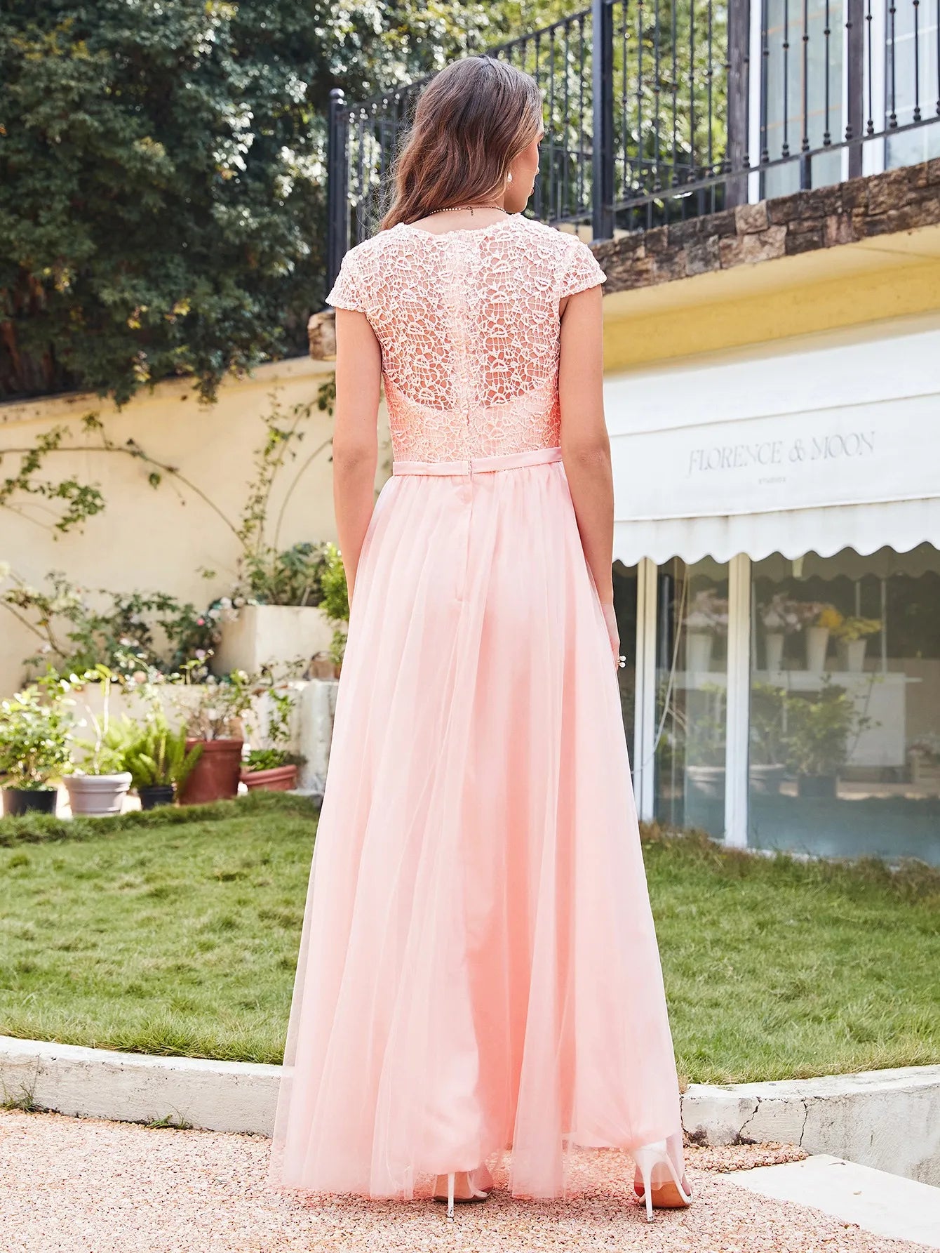 Pearl Pink Chiffon Lace Bridesmaid Dresses Sweetheart Long Evening Gowns With Sashes Formal Occasion Party Prom Vestido De Festa