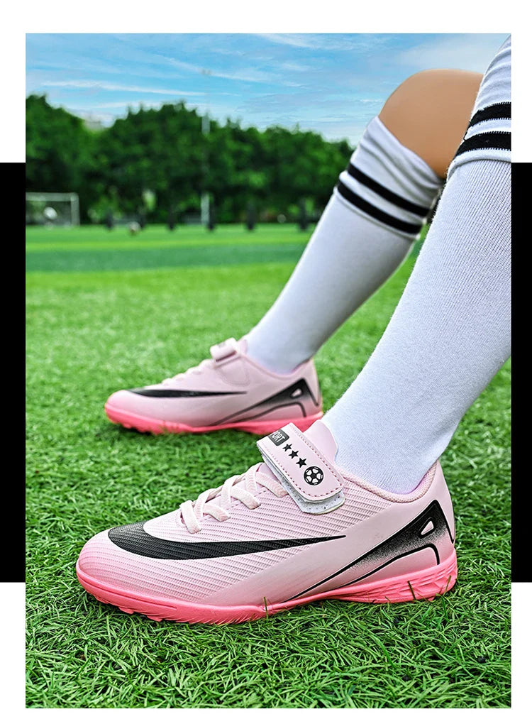 New Men Kids Soccer Shoes Cleats Ultralight Non-Slip Grass Adult Professional Football Boots Boys Training Shoes Drop Shipping