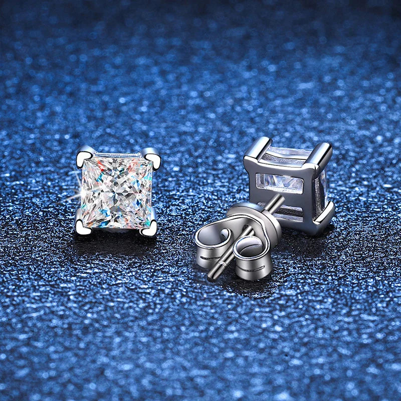 1ct D Color Moissanite Stud Earrings For Women Luxury Jewelry Original 925 Sterling Diamond Wedding Party Earring Gift