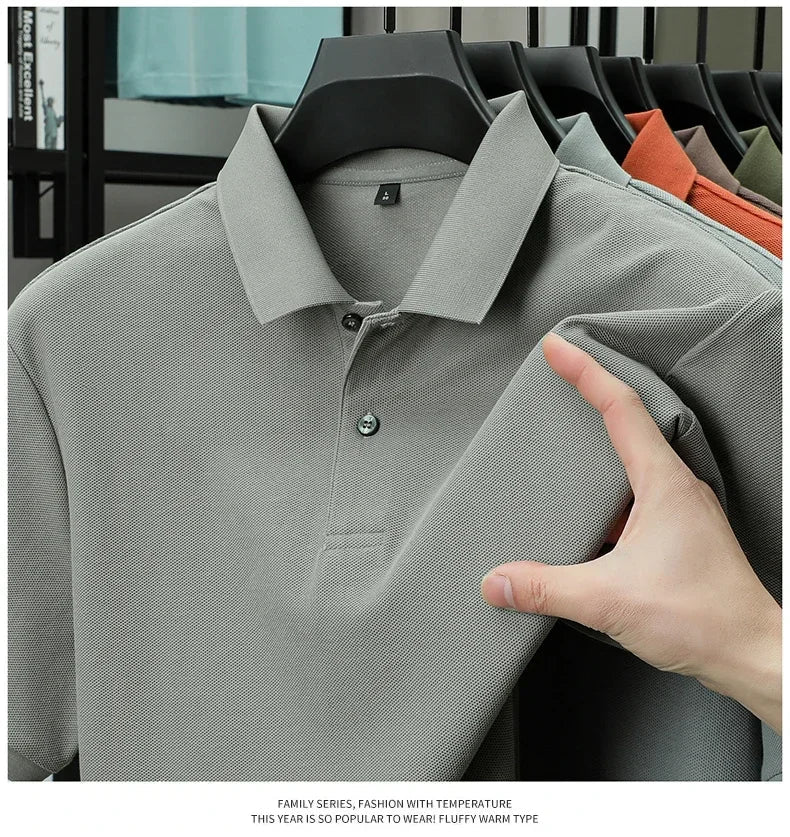 20 Colors Men's 100% Cotton Polo Shirt - Summer Casual Breathable Tee,Ideal for Golf and Sports,Business Casual,Silk-Like Finish