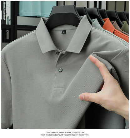 20 Colors Men's 100% Cotton Polo Shirt - Summer Casual Breathable Tee,Ideal for Golf and Sports,Business Casual,Silk-Like Finish