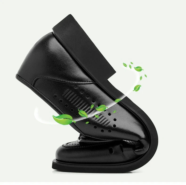 New Designer Big Size Leather Shoes For Men Summer Breathable Hallow Business Casual Shoes Male Solid Color Fashion Loafers Man