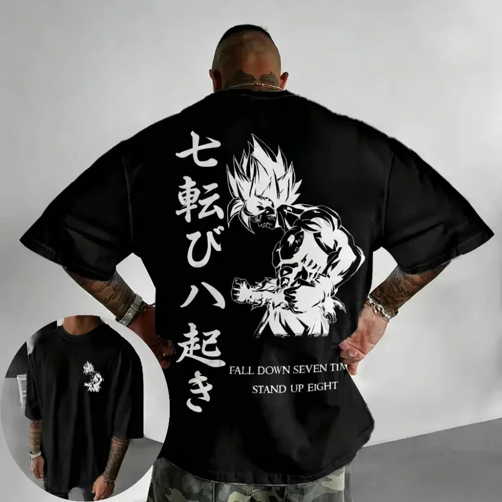 Hand Drawn Printed Cotton T-shirt Summer New Style Men's and Women's Loose Casual Street Trendy Top