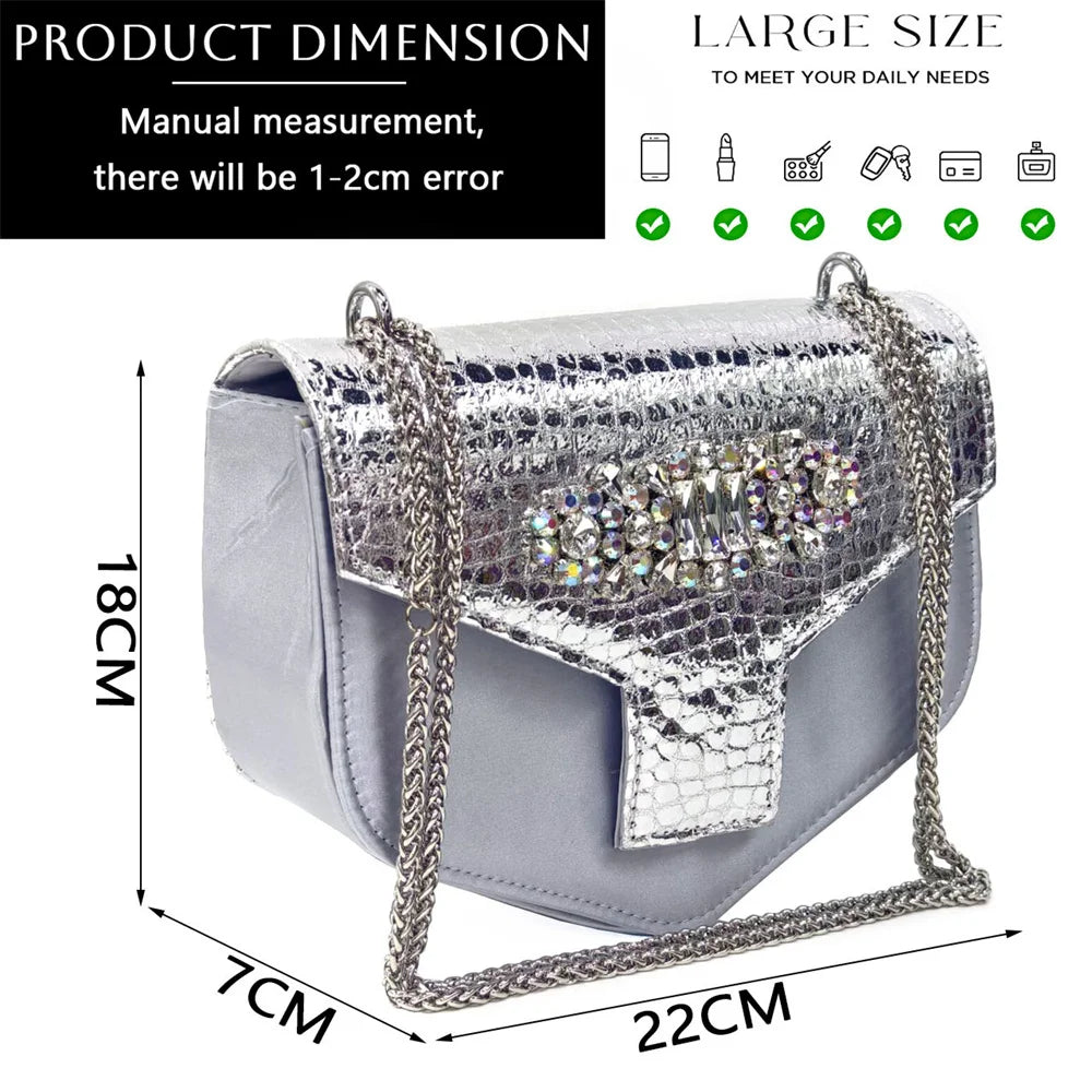 Italian Design Rhinestone-encrusted Ladies Party Shoes And Special Bag High Heels And Dual Purpose Bag Women's Shoes