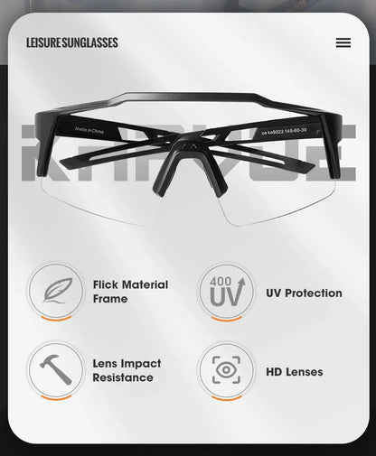 Photochromic Cycling Sunglasses for Men Women Bike Glasses Riding Driving UV400 Mountain Bicycle Goggles Eyewear Sports