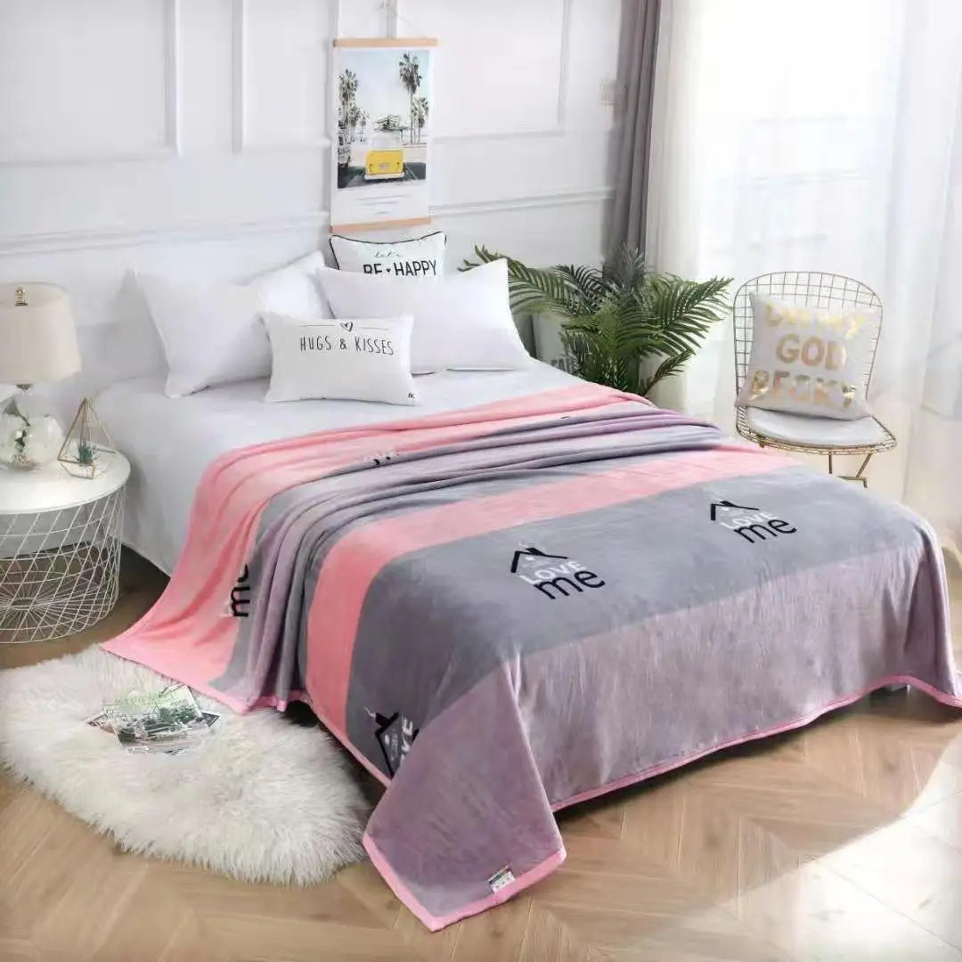 Thickened Velvet Blanket Children Single Double Person Fleece Coral Velvet Blanket Retail Coral Fleece Blanket Velvet Throw B...