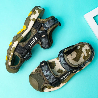 Camouflage Boy Sandals Kids Summer Shoes 2026 New Fashion Beach Outdoor Water Barefoot Shoes Sneaker Casual Sports Sandals
