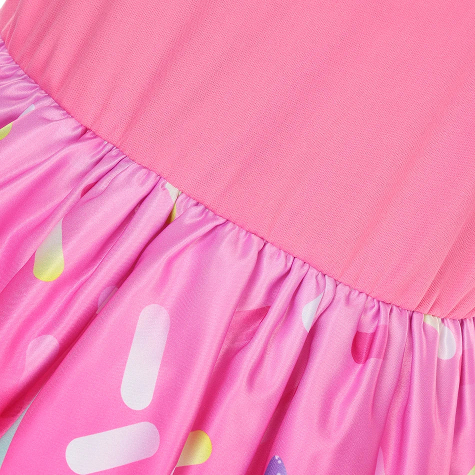 Children's Candy Dress Candy Princess Cosplay Costume Purim Carnival Party Fancy Dress Dress with Candy Hat Suit Prom Costume