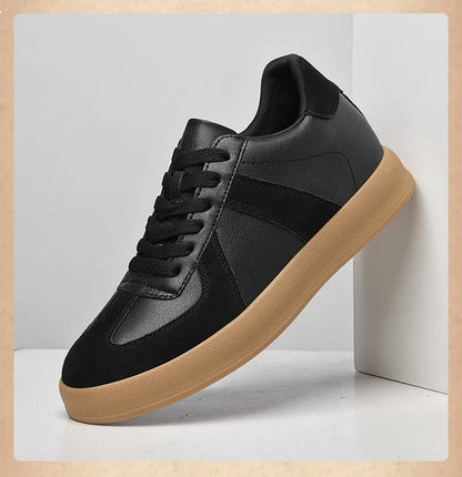 Invisible Height-Increasing Shoes 8cm German Training Shoes for Men, Summer Breathable Casual Sneakers, Genuine Leather Retro Versatile Forrest Gump Shoes 6cm