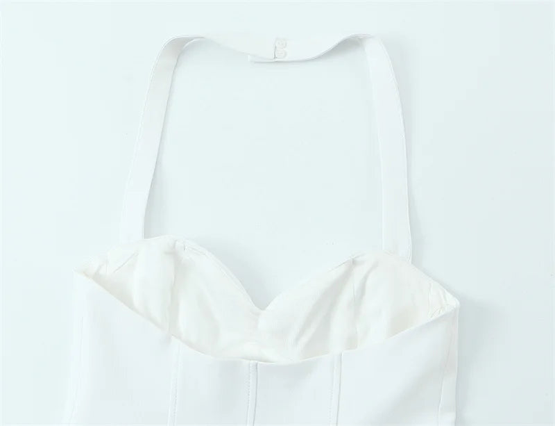 Women's Top 2026 Summer New Style Solid Color Polka Dot Decor Halter Neck Sexy Top Vacation Style Fashionable and Unique