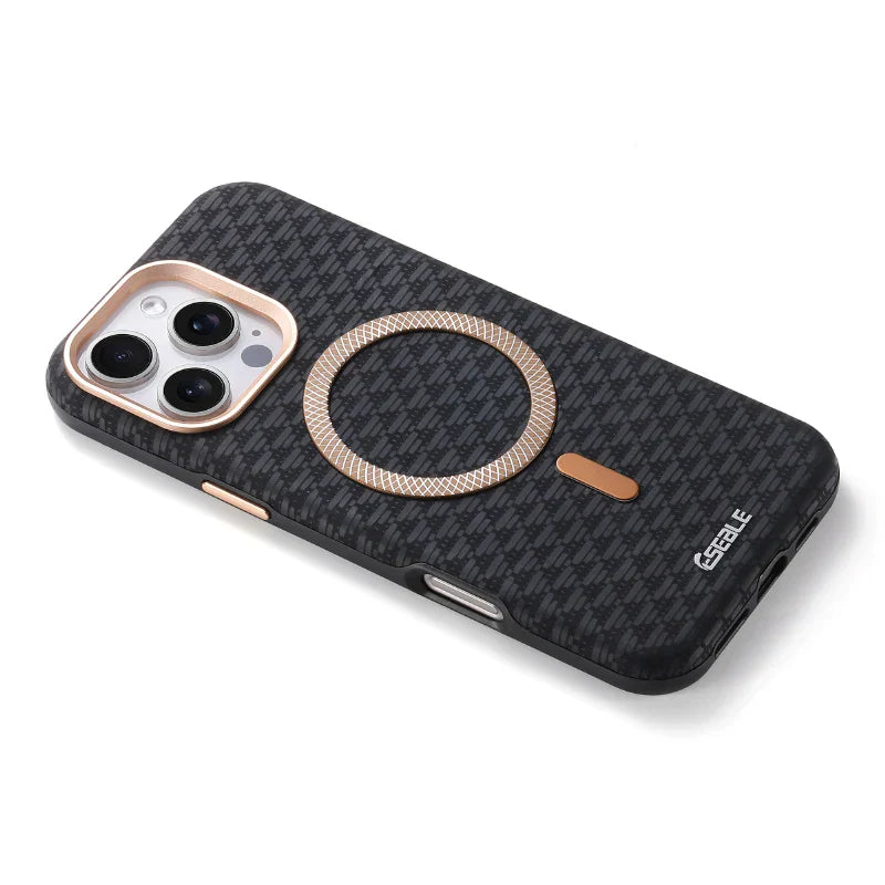 For Magsafe Magnetic Solid Color Triangle Pattern Phone Case for iPhone 17 Pro Max 15 13 14 16 Pro Max Bumper Back Cover