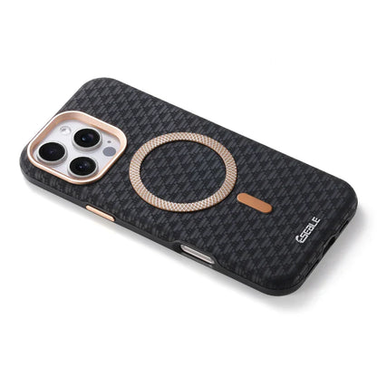 For Magsafe Magnetic Solid Color Triangle Pattern Phone Case for iPhone 17 Pro Max 15 13 14 16 Pro Max Bumper Back Cover