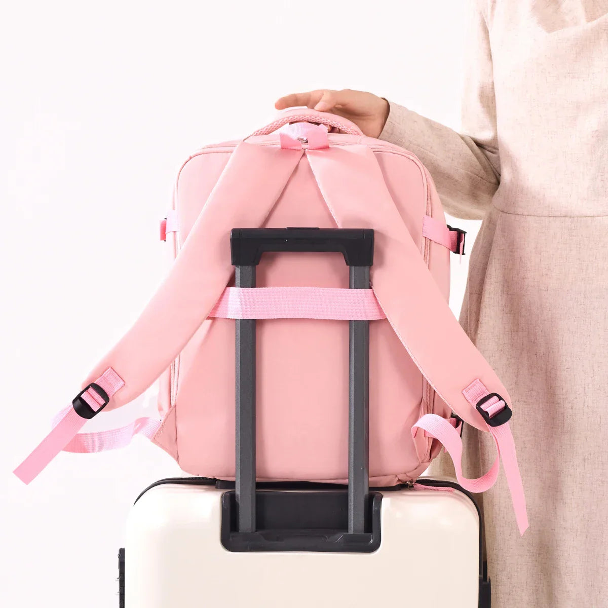 Cross-Border Travel Backpack for Men and Women, Large Capacity Shoe Compartment Luggage Bag, Computer Business Bag, Student School Bag, Commuting Bag